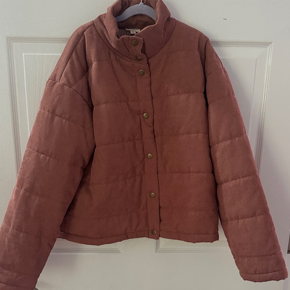 Women's Puffer Jacket in Warm Rust